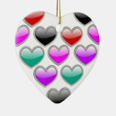 Glossy Colored Hearts Weihnachtsschmuck (Rechts)