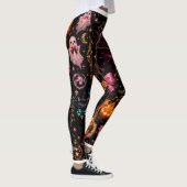 Glossy Coquette Witch Halloween Pattern Leggings (Rechts)