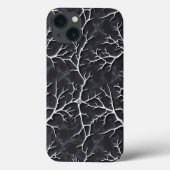 Glossy Dark Gray iPhone Case Branch Relief (Rückseite)