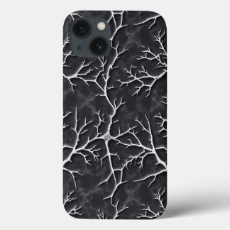 Glossy Dark Gray iPhone Case Branch Relief
