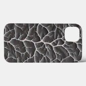 Glossy Dark Gray iPhone Case Branch Texture (Rückseite (Horizontal))