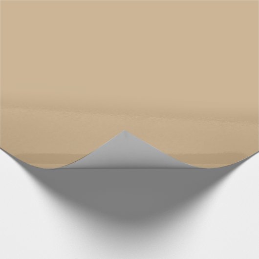 Glossy Earth Tone Tan Wrapping Paper Geschenkpapier (Ecke)