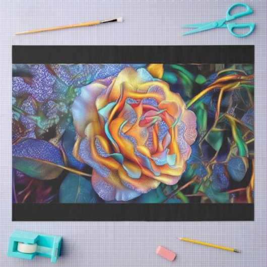 Glossy Einzigartige Rose Seidenpapier (Basteln)