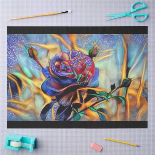 Glossy Elegante Einzigartige Rose Seidenpapier (Basteln)