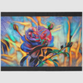 Glossy Elegante Einzigartige Rose Seidenpapier (Vorderseite)