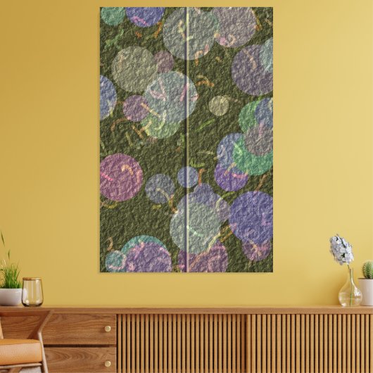 Glossy Embroidery Design  Leinwanddruck (Insitu (Wohnzimmer))