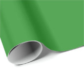 Glossy Forest Green Solid Color Wrapping Paper Geschenkpapier (Rolleneckpunkt)