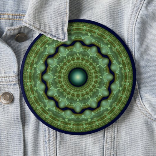 Glossy Fraktal Fee Rundschmuck Button (Beispiel)