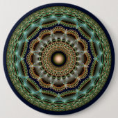 Glossy Fraktal rund um brillante Ornamente Button (Vorderseite)
