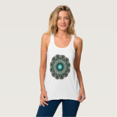 Glossy-Fraktal-Sternschmuck Tank Top (Vorderseite Vollansicht)