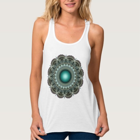 Glossy-Fraktal-Sternschmuck Tank Top (Vorderseite)