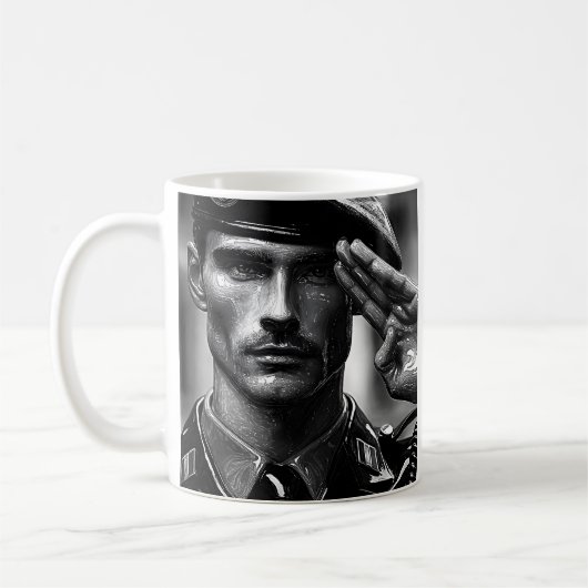 Glossy French Soldier Kaffeetasse (Links)