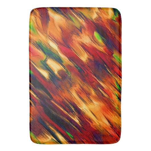 Glossy gefärbt von rot bis orange, ein wenig grün badematte (Vorderseite Vertikal)