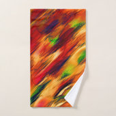 Glossy gefärbt von rot bis orange, ein wenig grün badhandtuch set (Handtuch)