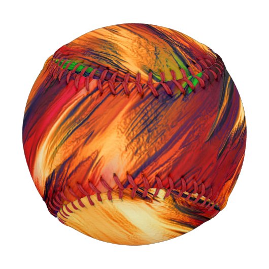 Glossy gefärbt von rot bis orange, ein wenig grün baseball (Rückseite)