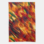 Glossy gefärbt von rot bis orange, ein wenig grün geschirrtuch (Vertikal)