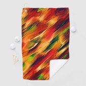 Glossy gefärbt von rot bis orange, ein wenig grün golfhandtuch (Insitu)