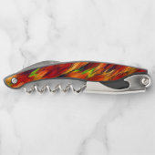 Glossy gefärbt von rot bis orange, ein wenig grün kellnermesser (Rückseite)