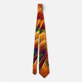 Glossy gefärbt von rot bis orange, ein wenig grün krawatte (Rückseite)