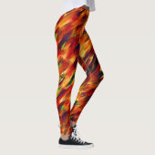 Glossy gefärbt von rot bis orange, ein wenig grün leggings (Rechts)