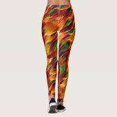 Glossy gefärbt von rot bis orange, ein wenig grün leggings (Rückseite)