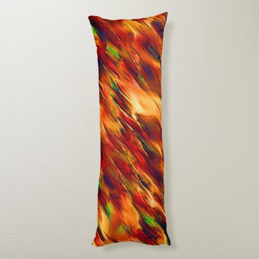 Glossy gefärbt von rot bis orange, ein wenig grün seitenschläferkissen (Rückseite (Vertikal))