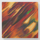 Glossy gefärbt von rot bis orange, ein wenig grün steinuntersetzer (Vorderseite)