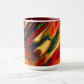 Glossy gefärbt von rot bis orange, ein wenig grün tasse (Zentrum)