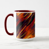 Glossy gefärbt von rot bis orange, ein wenig grün tasse (Links)