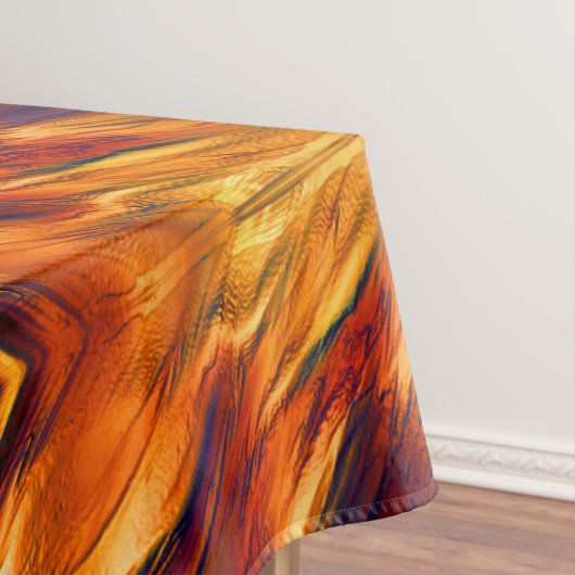 Glossy gefärbt von rot bis orange, ein wenig grün tischdecke (Beispiel)