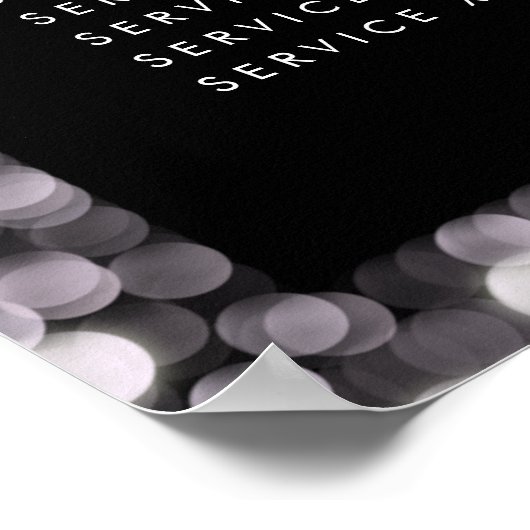 Glossy Glam Service Price List Menü Bearbeiten Dru Poster (Ecke)