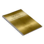 Glossy Gold Metal Texture Name individuell angepas Notizblock (Rechte Seite)