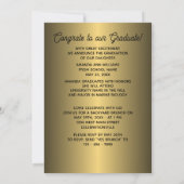 Glossy Gold Minimalistisch Abschluss Ankündigung (Rückseite)