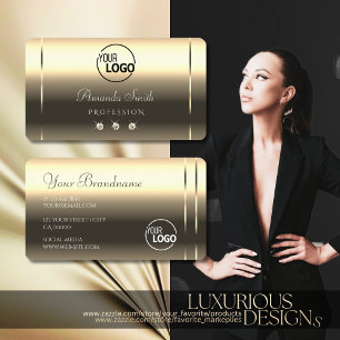 Glossy Gold Optics Sparkling Diamonds hinzufügen L Visitenkarte