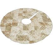 Glossy Golden Mosaik Brillianz Polyester Weihnachtsbaumdecke (Schrägansicht)