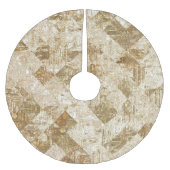 Glossy Golden Mosaik Brillianz Polyester Weihnachtsbaumdecke (Vorderseite)