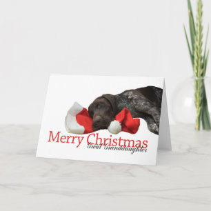 Glossy Grizzly Große Enkeltochter Frohe Weihnachte Feiertagskarte