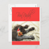 Glossy Grizzy Christmas Bon Nadal Feiertagspostkarte (Vorne/Hinten)