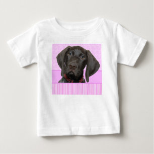 Glossy Grizzy Puppy Girl Baby T-shirt