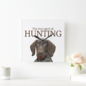 Glossy Grizzy wahrer Jagdgeist Quadratische Wanduhr (Zuhause)