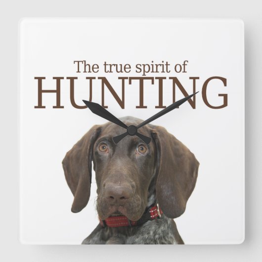 Glossy Grizzy wahrer Jagdgeist Quadratische Wanduhr (Vorderseite)