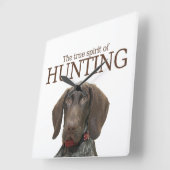 Glossy Grizzy wahrer Jagdgeist Quadratische Wanduhr (Winkel)