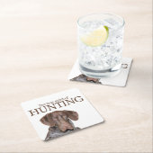 Glossy Grizzy wahrer Jagdgeist Rechteckiger Pappuntersetzer (Vor Ort)