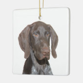 Glossy Grizzy Weihnachtsdekoration Keramikornament (Links)