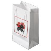 Glossy Grizzy Weihnachtsgeschenk Kleine Geschenktüte (Vorderseite Schrägansicht)
