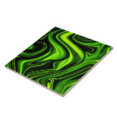 Glossy grüne Farbe in flüssigem Marmor Fliese (Seite)