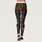 Glossy Halloween Lady Witch Collage Leggings (Rückseite)