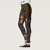 Glossy Halloween Lady Witch Collage Leggings (Links)