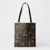 Glossy Halloween Lady Witch Collage Tote Bag Tasche (Vorderseite)