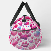 Glossy Heart Bubble Pattern Travel Duffle Bag (Rechts)